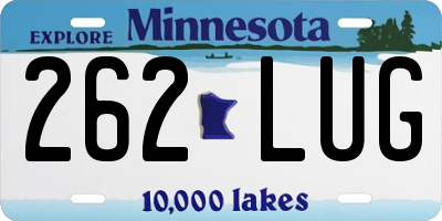 MN license plate 262LUG