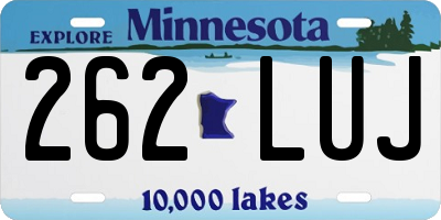 MN license plate 262LUJ