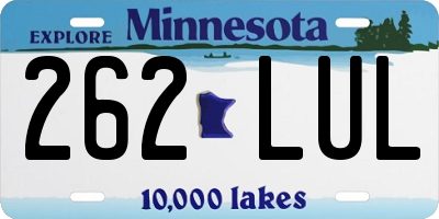 MN license plate 262LUL