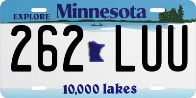 MN license plate 262LUU