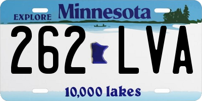 MN license plate 262LVA
