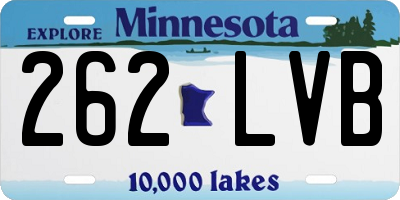 MN license plate 262LVB