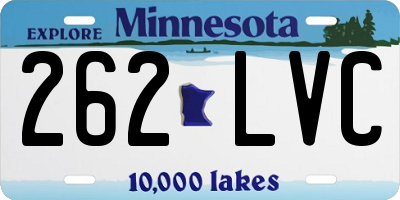 MN license plate 262LVC