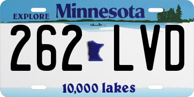 MN license plate 262LVD