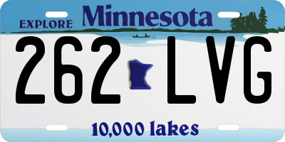 MN license plate 262LVG