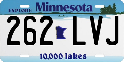 MN license plate 262LVJ