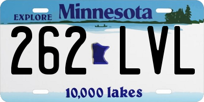 MN license plate 262LVL