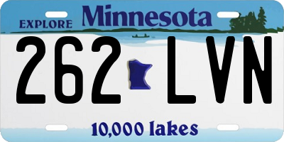 MN license plate 262LVN