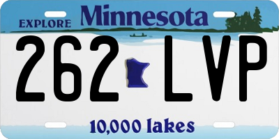 MN license plate 262LVP