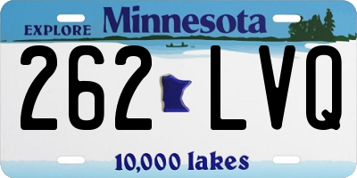 MN license plate 262LVQ