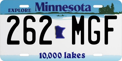MN license plate 262MGF