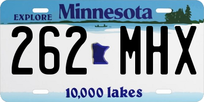 MN license plate 262MHX