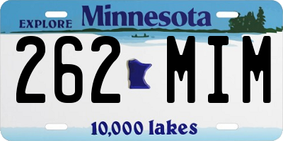 MN license plate 262MIM