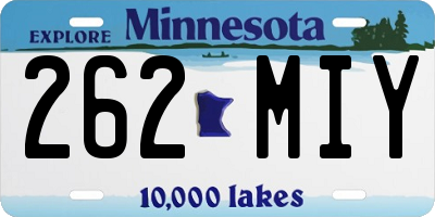 MN license plate 262MIY