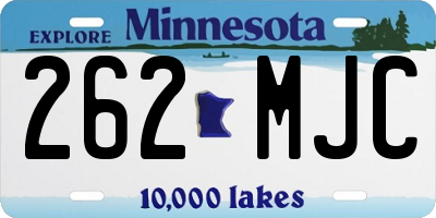 MN license plate 262MJC