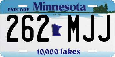 MN license plate 262MJJ
