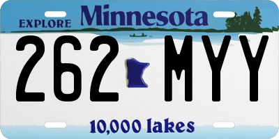MN license plate 262MYY
