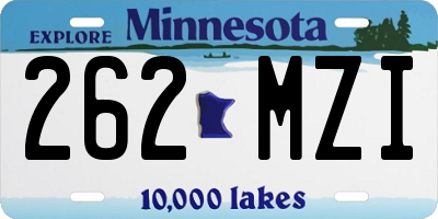 MN license plate 262MZI