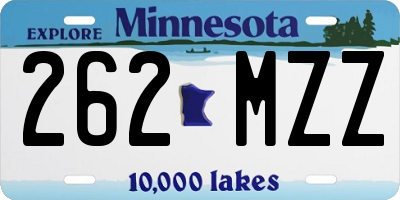 MN license plate 262MZZ