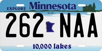 MN license plate 262NAA