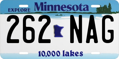 MN license plate 262NAG
