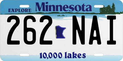 MN license plate 262NAI