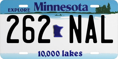 MN license plate 262NAL