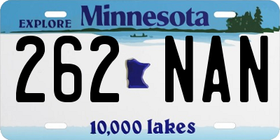 MN license plate 262NAN