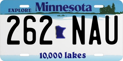 MN license plate 262NAU