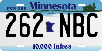 MN license plate 262NBC