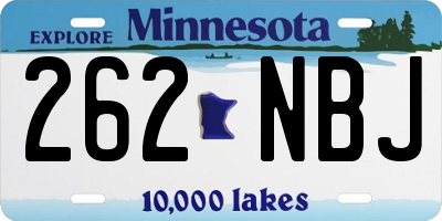 MN license plate 262NBJ