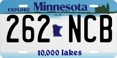 MN license plate 262NCB