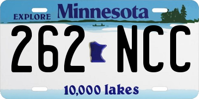 MN license plate 262NCC