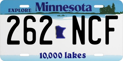 MN license plate 262NCF