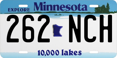 MN license plate 262NCH