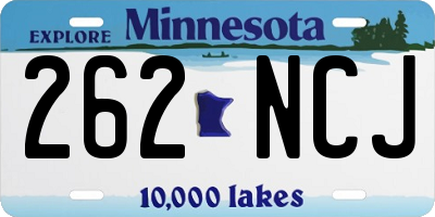 MN license plate 262NCJ