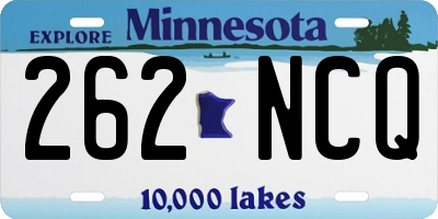 MN license plate 262NCQ