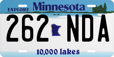 MN license plate 262NDA
