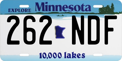 MN license plate 262NDF