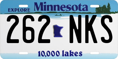 MN license plate 262NKS