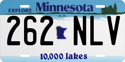 MN license plate 262NLV