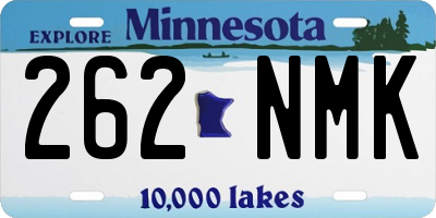 MN license plate 262NMK