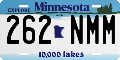 MN license plate 262NMM
