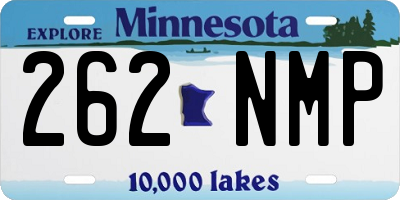 MN license plate 262NMP