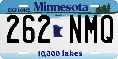 MN license plate 262NMQ