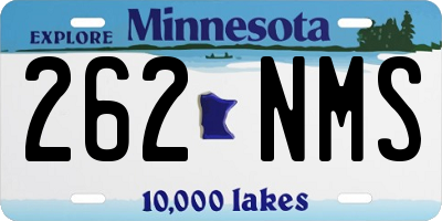 MN license plate 262NMS