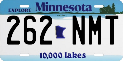 MN license plate 262NMT
