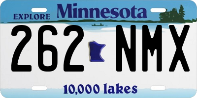 MN license plate 262NMX