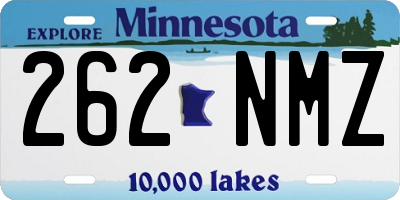 MN license plate 262NMZ