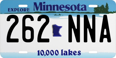 MN license plate 262NNA